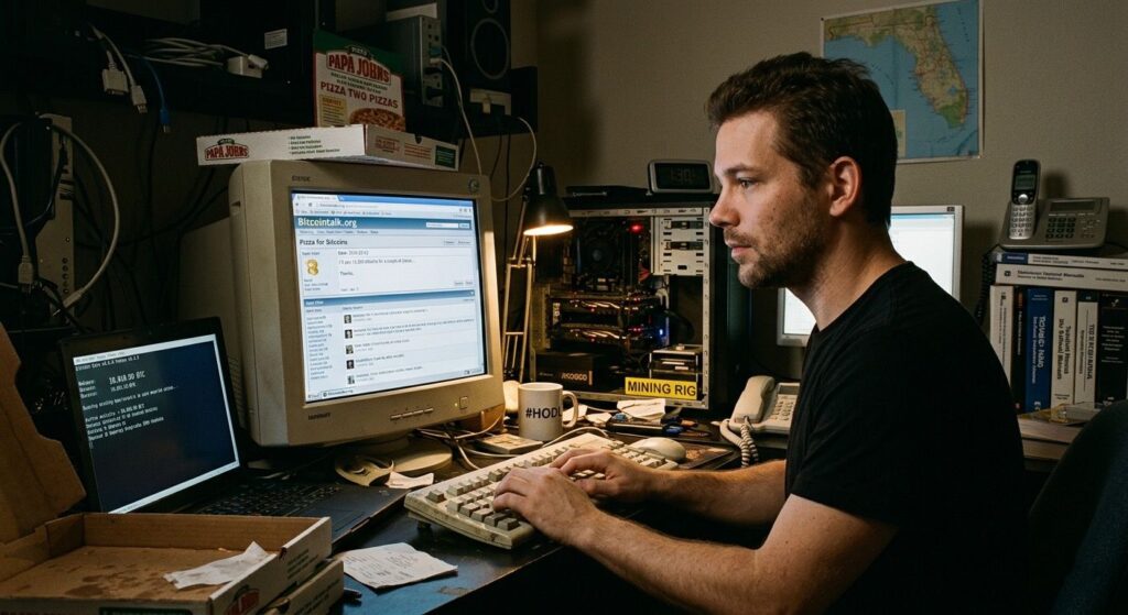 Laszlo Hanyexz Bitcoin Developer at Computer 2010