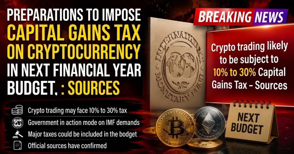 Pakistan crypto tax, FBR crypto, budget 2026-27, capital gains tax Pakistan, PVARA